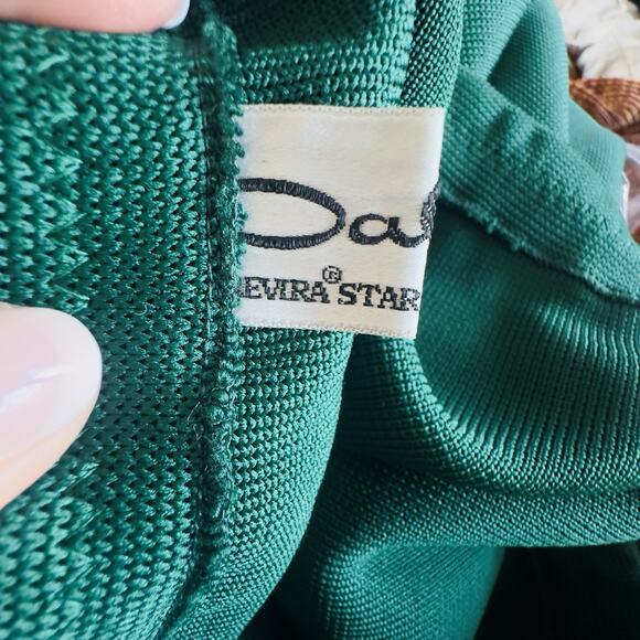 Vintage Dalton Knit Maxi Skirt Southwestern Aztec Print Green & Magenta Sz Med - Picture 6 of 8